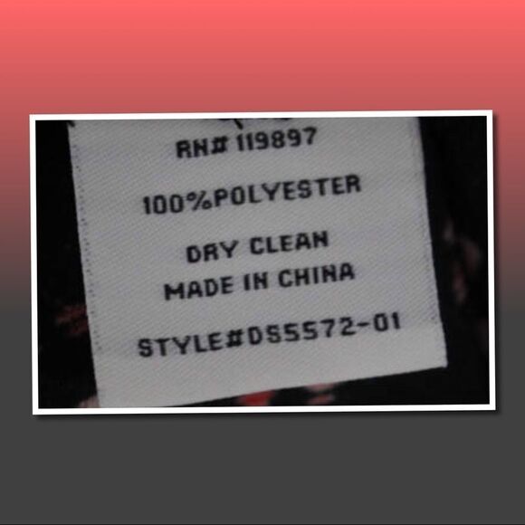 Collective Concepts Black Red Abstract Dress Sz S - Picture 4 of 5